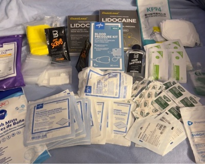 ALL New:150+Health Care Products! Blood Pressure Kit,Gauze Pads, Bandages,Lidocaine, Bathing Cloths