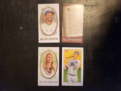 4 card lot minis, ginter, 206