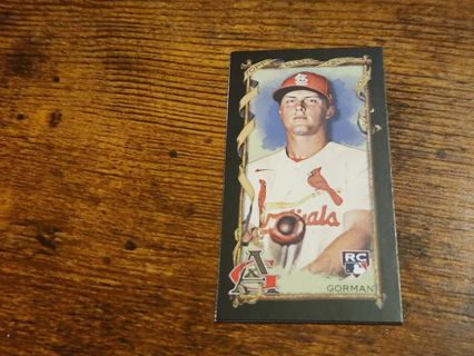 2023 Allen and ginter Nolan Gorman Black border mini St. Louis Cardinals