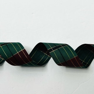 Maroon Green Gold Metallic Flexible Ribbon 