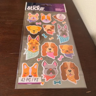 Sticko dog stickers/ 2 sheets 