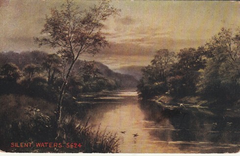Vintage Used Postcard: Pre Linen: Silent Waters