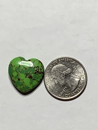 HEALING STONE~#7~GREEN AND RED~HEART-SHAPED~FREE SHIPPING!