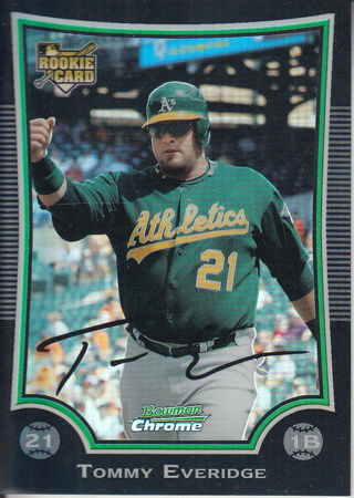 2009 Bowman Chrome Draft #BDP15 Tommy Everidge Baseball Card 