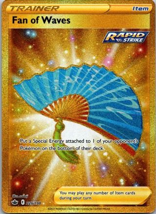 NM Gold Fan of Waves Pokemon card