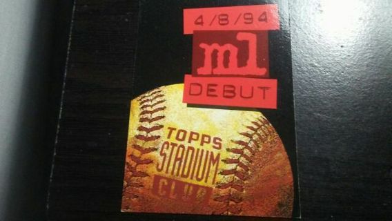 1994 TOPPS STADIUM CLUB MLB DEBUTS BASEBALL INFOCARD# 4 OF 6