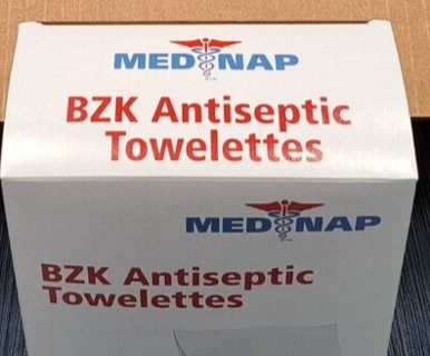 10 MedNap BZK Antiseptic Towelette