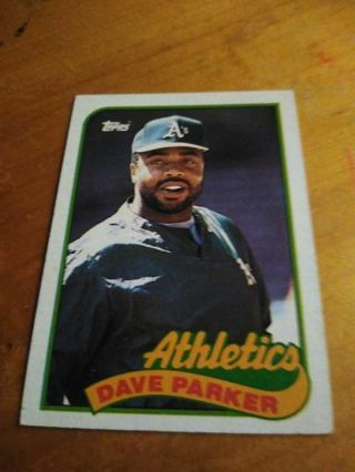 1989 Topps Dave Parker Athletics Baseball Card 475