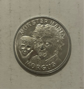 1968 Silver Plated Proof Monster Mania Voodoo Coin New Orleans Louisiana 