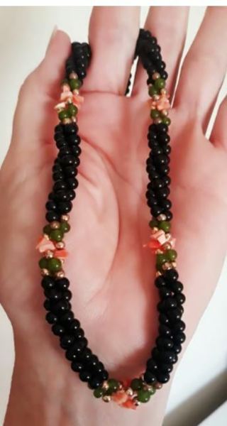 Pretty Beaded Necklace, 23"