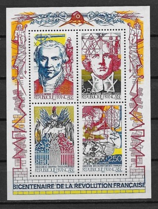 1990 France Sc2232 French Revolution Bicentennial MNH S/S