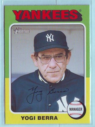 2024 Topps Heritage Yogi Berra Baseball Card # 123 Yankees