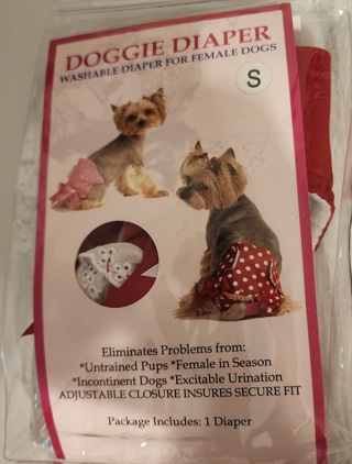 NEW - Doggie Diaper - Washable Doggie Diaper - size S