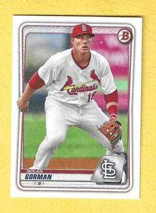 2020 Bowman Draft Nolan Gorman Cardinals Baseball Card