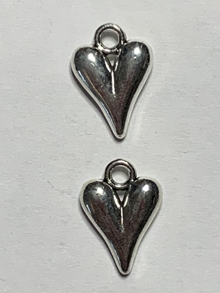 SILVER HEART CHARMS~#6~FREE SHIPPING!
