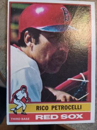 1976 TOPPS RICO PETROCELLI BOSTON RED SOX BASEBALL CARD# 445