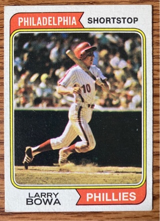 1974 Topps Larry Bowa baseball card 