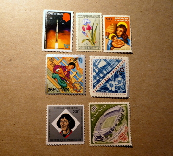 7 - MNH OG Different Foreign Postage Stamps #1. 