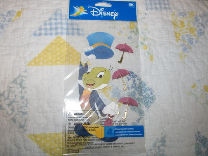 Disney Jiminy Cricket 3D Stickers 3 Dimensional New in Package