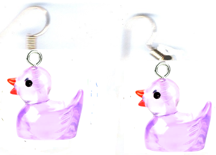 SP GLOW IN THE DARK PURPLE DUCK EARRINGS LOT 4 (PLEASE READ DESCRIPTION