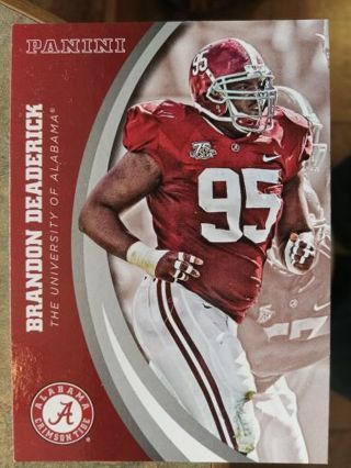 2015 PANINI BRANDON DEADERICK ALABAMA CRIMSON TIDE COLLEGE FOOTBALL CARD# 13