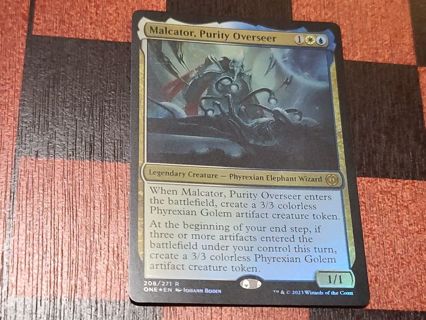 Magic the gathering mtg Malcator Purity Overseer foil rare Phyrexia All Will Be One
