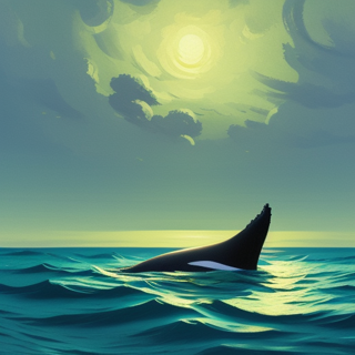 Listia Digital Collectible: Whale In Deep Blue Ocean