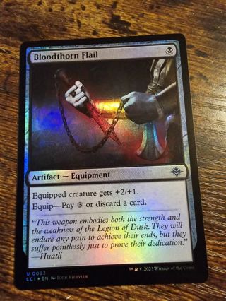 Magic the gathering mtg Bloodthorn Flail foil card Lost caverns of Ixalan