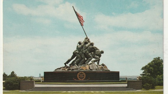 Vintage Used Postcard: C: 1964 United States Marine Corps, Iwo Jima Statue