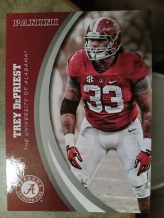 2015 PANINI TREY DEPRIEST ALABAMA CRIMSON TIDE COLLEGE TEAM COLLECTION FOOTBALL CARD# 67