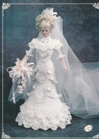 Crochet a Wedding Dress for Barbie or Doll #7105