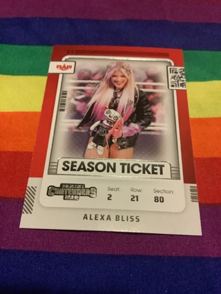 WWE 2022 Panini Chronicles Contenders Wrestling Season Ticket Card #109 Alexa Bliss Silver