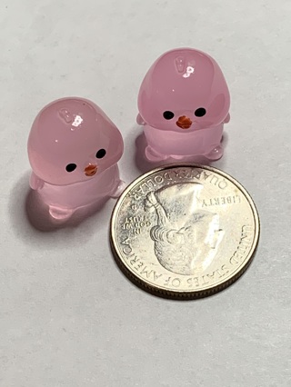 CHICKS~#1~PINK~SET OF 2~GLOW IN THE DARK~FREE SHIPPING!