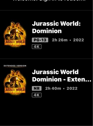 JURASSIC WORLD: DOMINION REGULAR AND EXTENDED CUTS HD MOVIES ANYWHERE CODE ONLY 