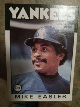 1986 TOPPS MIKE EASLER NEW YORK YANKEES BASEBALL CARD# 33T