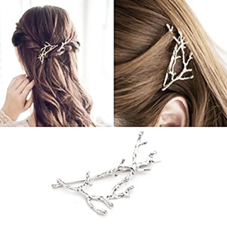 (2-PACK) Elegant Metal Tree Branch Hairpins Hair Clips Women Barrettes Headwear Accessory Clips