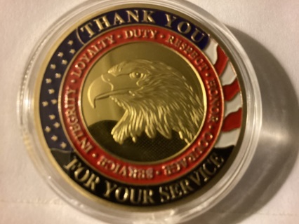 VETERANS THANK YOU COIN IN CASE