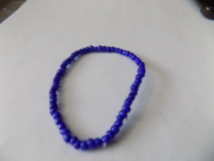 Bracelet E beads Navy blue