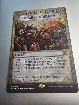 Magic the gathering mtg Villianous Wealth foil card rare Outlaws Thunder Junction