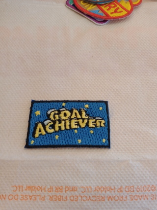 Blue Goal Achiever Iron-on Patch