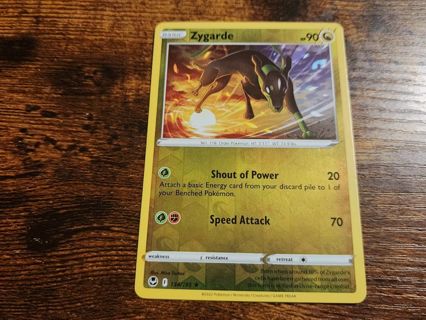 Pokemon Zygarde reverse holo 134/195 card