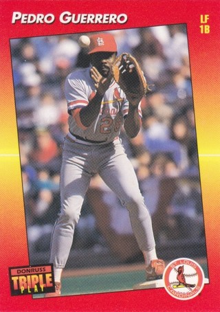 Pedro Guerrero 1992 Donruss Triple Play St. Louis Cardinals