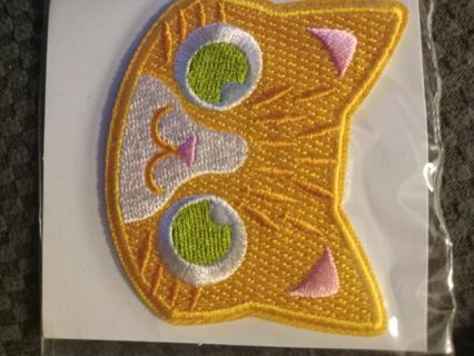 Orange kitten embroidery sticker
