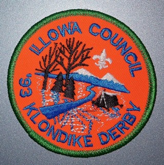 Illowa Council boy scout scouts bsa Klondike Derby 1993 activity event patch
