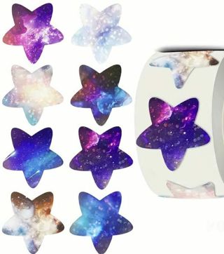 ➡️⭕NEW⭕(8) 1" GLITTER/HOLOGRAPHIC STAR STICKERS!! GALAXY⭕