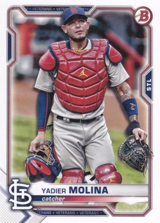 Yadier Molina 2021 Bowman St. Louis Cardinals