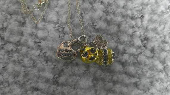 BEE "Bee-lieve in Yourself" Charm Necklace