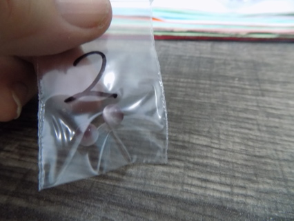 2 light purple cats eyes beads # 2