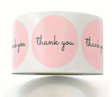 ➡️SuPeR SPECIAL⭕(30) 1" PINK THANK YOU STICKERS!!