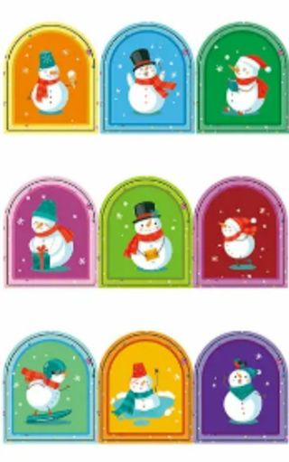 ⭐SPECIAL⭐(9) 1 x 1.5" Christmas stickers BNWOT. Set #2 of 2